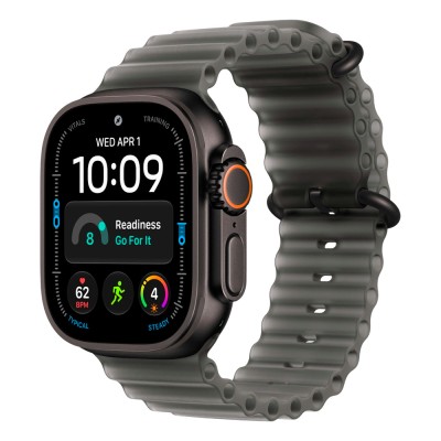 Apple Watch Series Ultra 4 49mm 2026 Black Titanium + Ocean Band Translucent Black