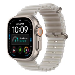 Apple Watch Series Ultra 4 49mm 2026 Natural Titanium + Ocean Band Translucent