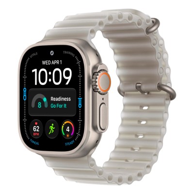 Apple Watch Series Ultra 4 49mm 2026 Black Titanium + Ocean Band Translucent